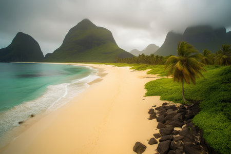 Tropical Beach Afternoon Landscapeの素材