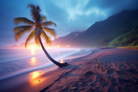 Dark Tropical Beachscape