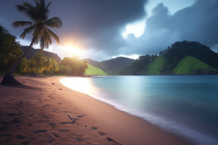 Dark Tropical Beachscapeの素材