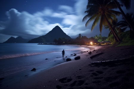 Dark Tropical Beachscapeの素材