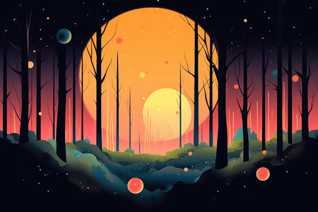 Picturesque Dreamscape Graphic Backgroundの素材