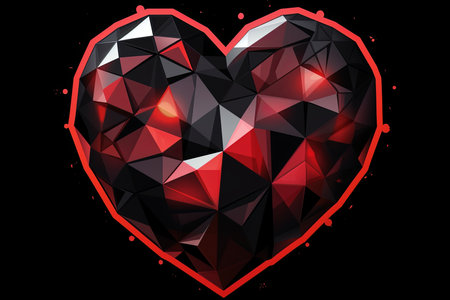 Creepy Dark and Strange Themed Heart Design Minimalist Graphicの素材
