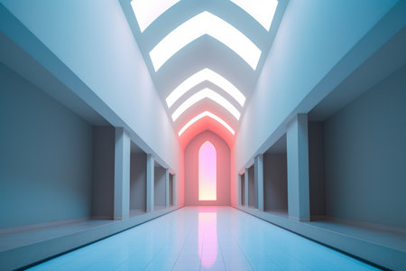 Otherworldly Minimalist Architecture Design Photoの素材