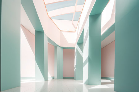 Otherworldly Minimalist Architecture Design Photoの素材