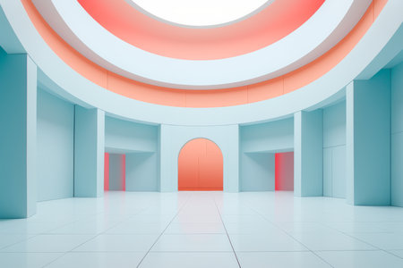 Otherworldly Minimalist Architecture Design Photoの素材