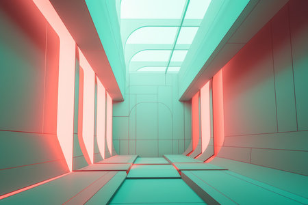 Otherworldly Minimalist Architecture Design Photoの素材
