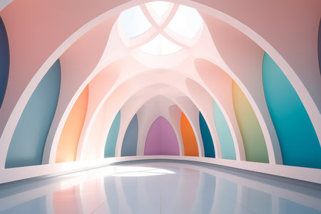 Otherworldly Minimalist Architecture Design Photoの素材