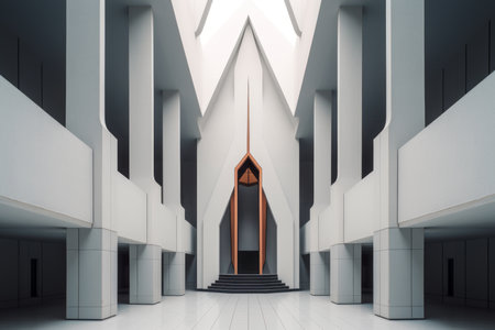 Otherworldly Minimalist Architecture Design Photoの素材