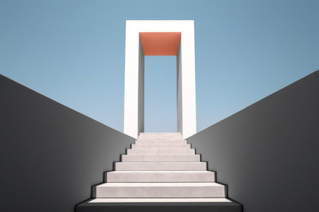 Otherworldly Minimalist Architecture Design Photoの素材