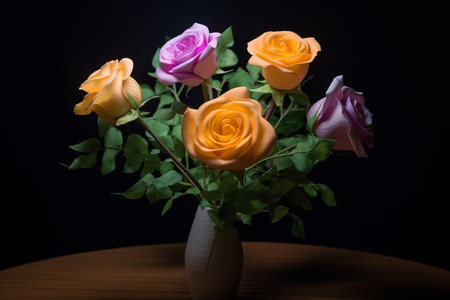 Portrait of a Stylish Roses Arrangment Indoorsの素材