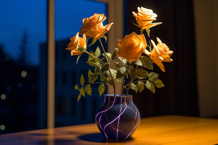 Portrait of a Stylish Roses Arrangment Indoorsの素材