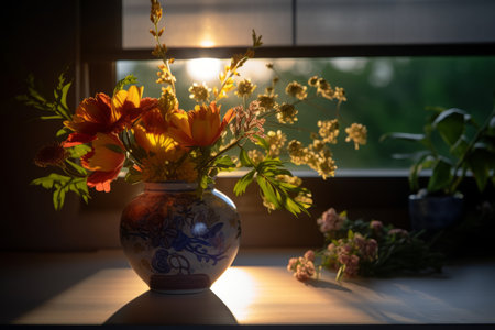 Summer Themed Flora Arrangement Portraitの素材