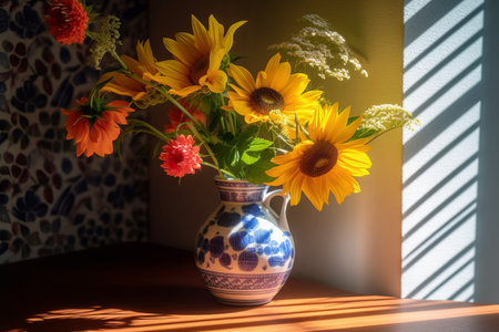 Summer Themed Flora Arrangement Portraitの素材