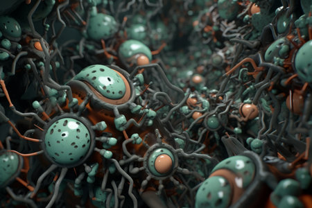 3D Bio-Synthetic Hybrid Material Backgroundの素材