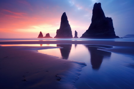 Otherworldly Twilight Beach Landscapeの素材