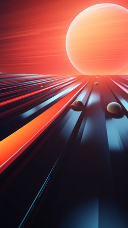 Retro Futuristic 3D Abstract Backgroundの素材