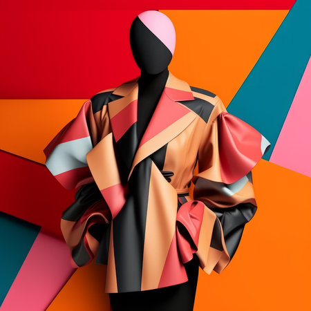 Fashion and Fabric Theme 3D Abstract Backgroundの素材