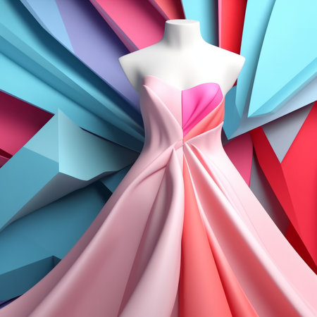 Fashion and Fabric Theme 3D Abstract Backgroundの素材