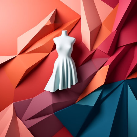 Fashion and Fabric Theme 3D Abstract Backgroundの素材