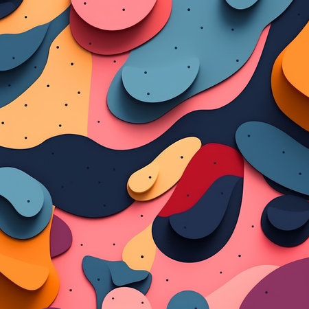Organic Shapes 3D Abstract Backgroundの素材