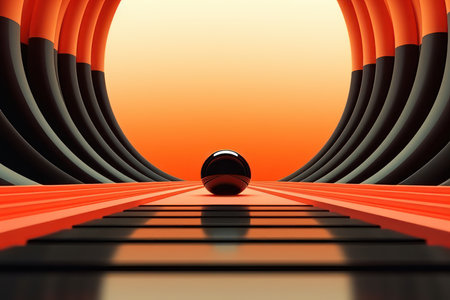 Retro Futuristic 3D Abstract Backgroundの素材