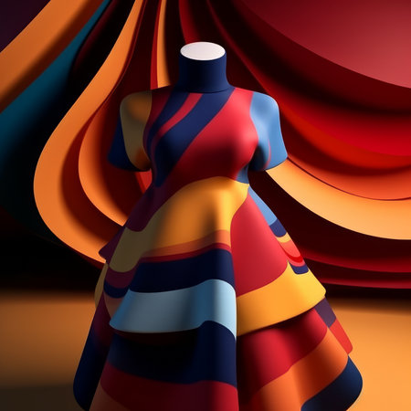 Fashion and Fabric Theme 3D Abstract Backgroundの素材