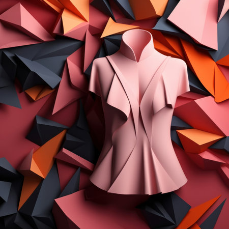 Fashion and Fabric Theme 3D Abstract Backgroundの素材