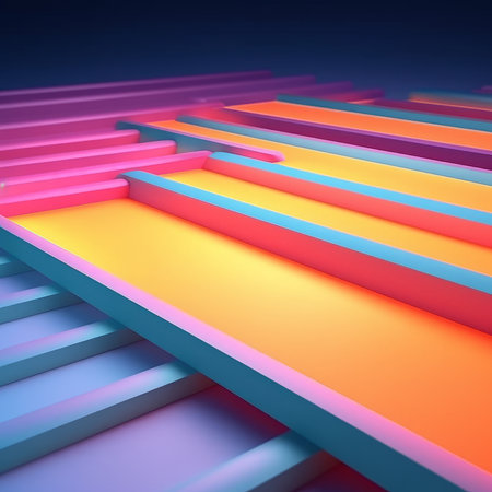 Glowing Tropical Themed 3D Abstract Backgroundの素材