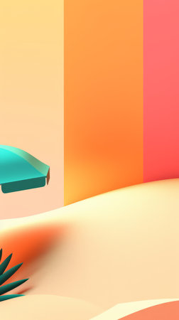 Minimalist Abstract Summer Theme Landscape Backgroundの素材