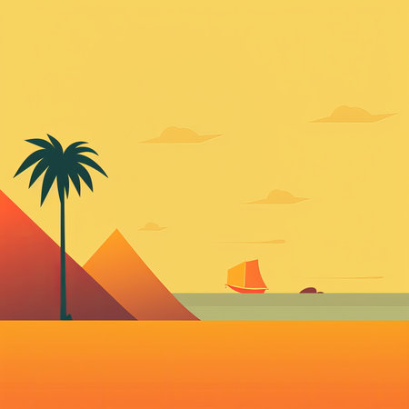 Minimalist Abstract Summer Theme Landscape Backgroundの素材