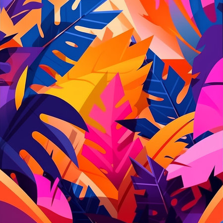 Vibrant Summer Themed 3D Abstract Backgroundの素材