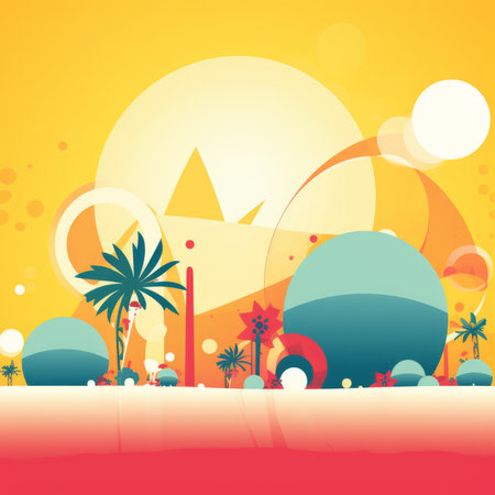 Artistic Abstract Summer Theme Backgroundの素材