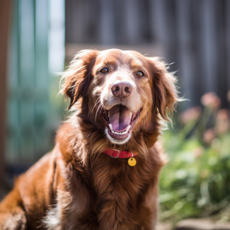 portrait of a beautiful Nova Scotia Duck Tolling Retrieverの素材