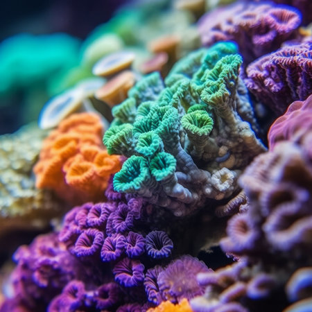 Closeup of an Underwater Coral Reefの素材