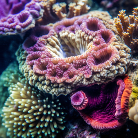 Closeup of an Underwater Coral Reefの素材