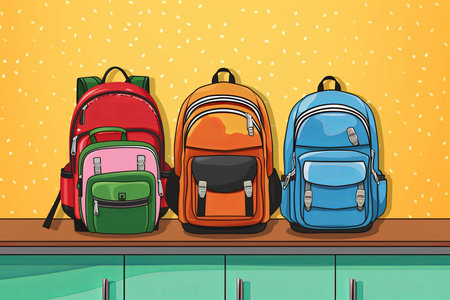 Back to School Sleek Graphic Illustration Design Backgroundの素材