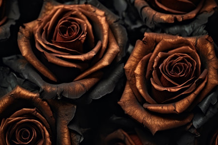 Black Roses Texture Backgroundの素材