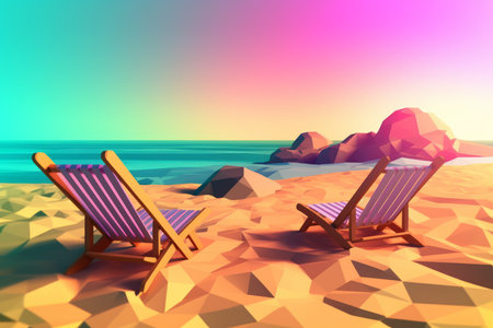 Low-Poly Summer Beachscapeの素材
