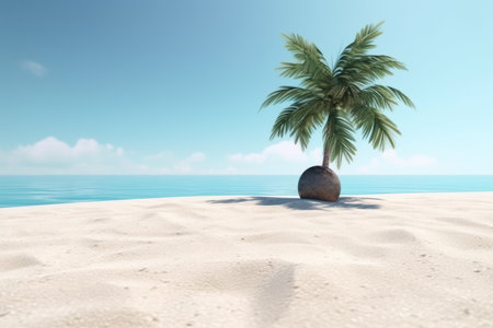 3D Render Beachscape Backgroundの素材
