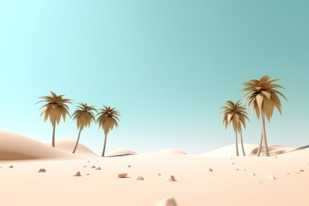 3D Render Beachscape Backgroundの素材