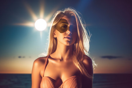 Summer Themed Double Exposure Bikini Portraitの素材