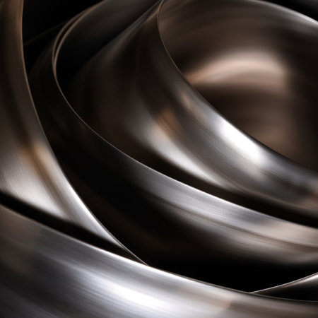 abstract metallic background with some smooth lines in it (3d render)の素材