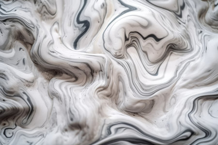 Black and white marble texture background. Marbling artwork texture. Agate ripple pattern. Gold powder.の素材