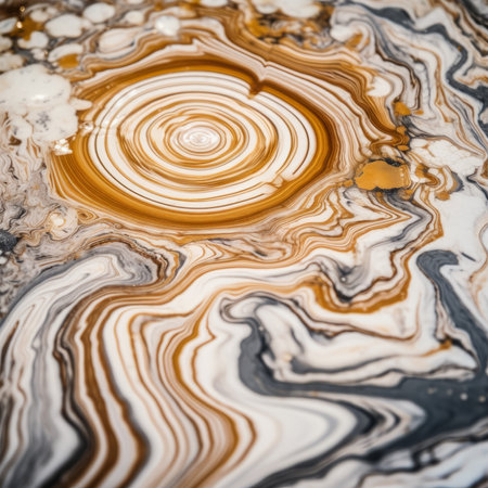 Marble abstract acrylic background. Marbling artwork texture. Agate ripple pattern. Gold powder.の素材