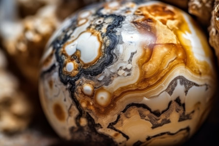 Macro shot of natural agate gemstone. Macro photography.の素材
