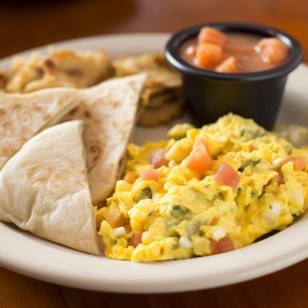 Closeup of Breakfast Foodの素材