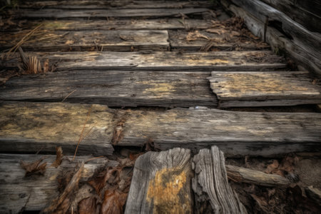 Deteriorated Wooden Planks Backgroundの素材