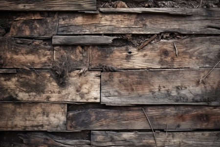 Deteriorated Wooden Planks Backgroundの素材