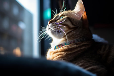 a cat looking out the windowの素材