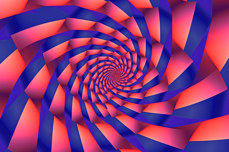 an abstract image of a spiral with red and blue colorsの素材